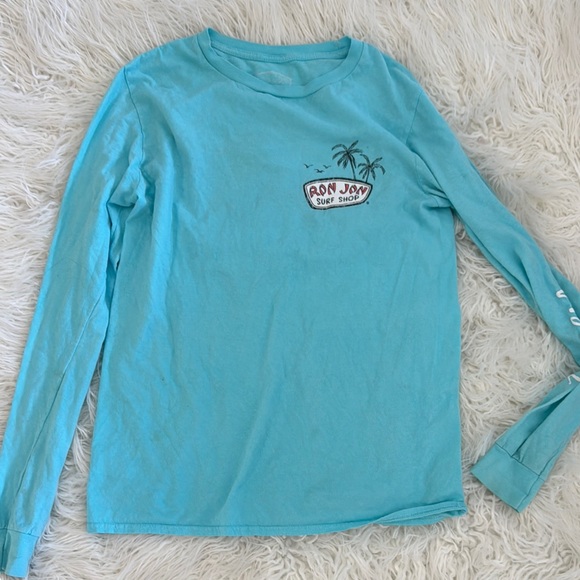 Ron Jon Surf Shop Aqua Long Sleeve Shirt - Picture 2 of 3